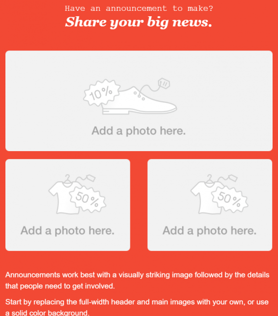 MailChimp Template Announcement