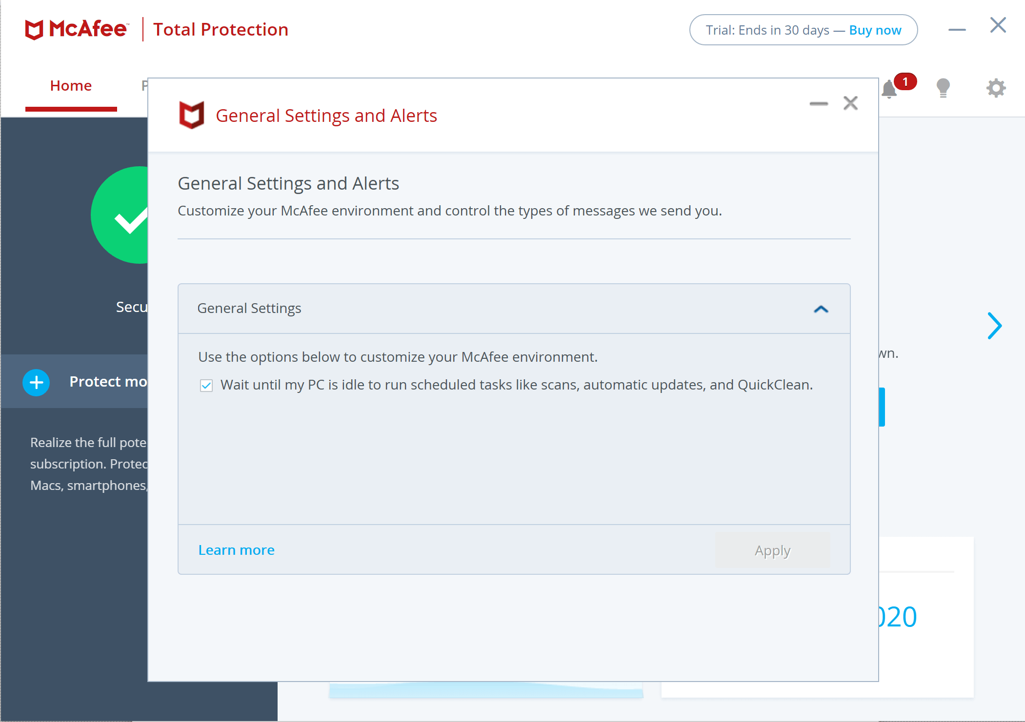 mcafee antivirus scan scheduling