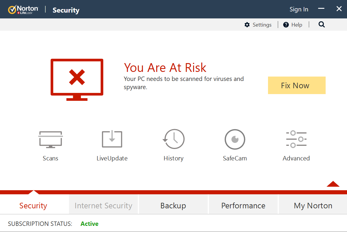 norton antivirus security alert