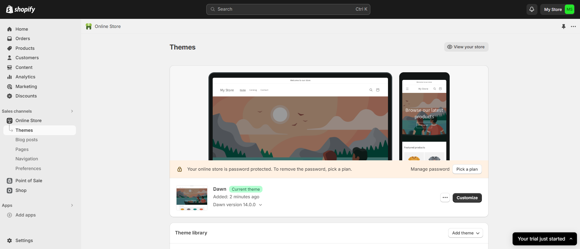 Shopify POS online store themes