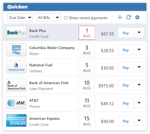 Quicken Bills