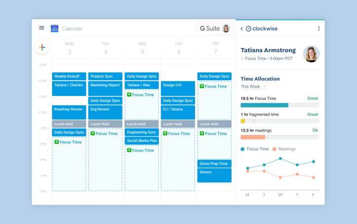 Clockwise AI scheduling software