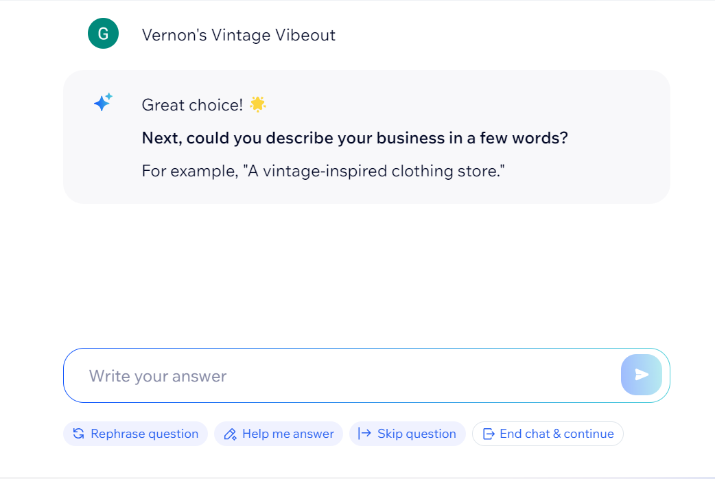 AI prompts for Wix logo generator