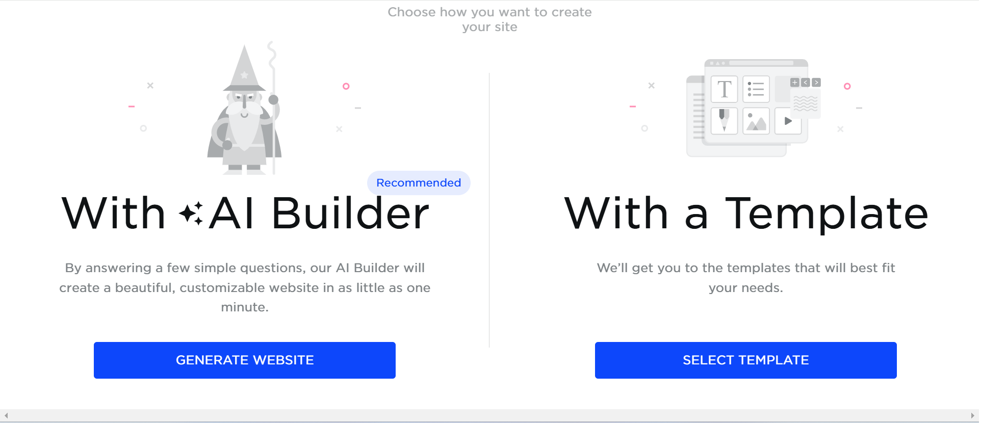 AI builder or web template