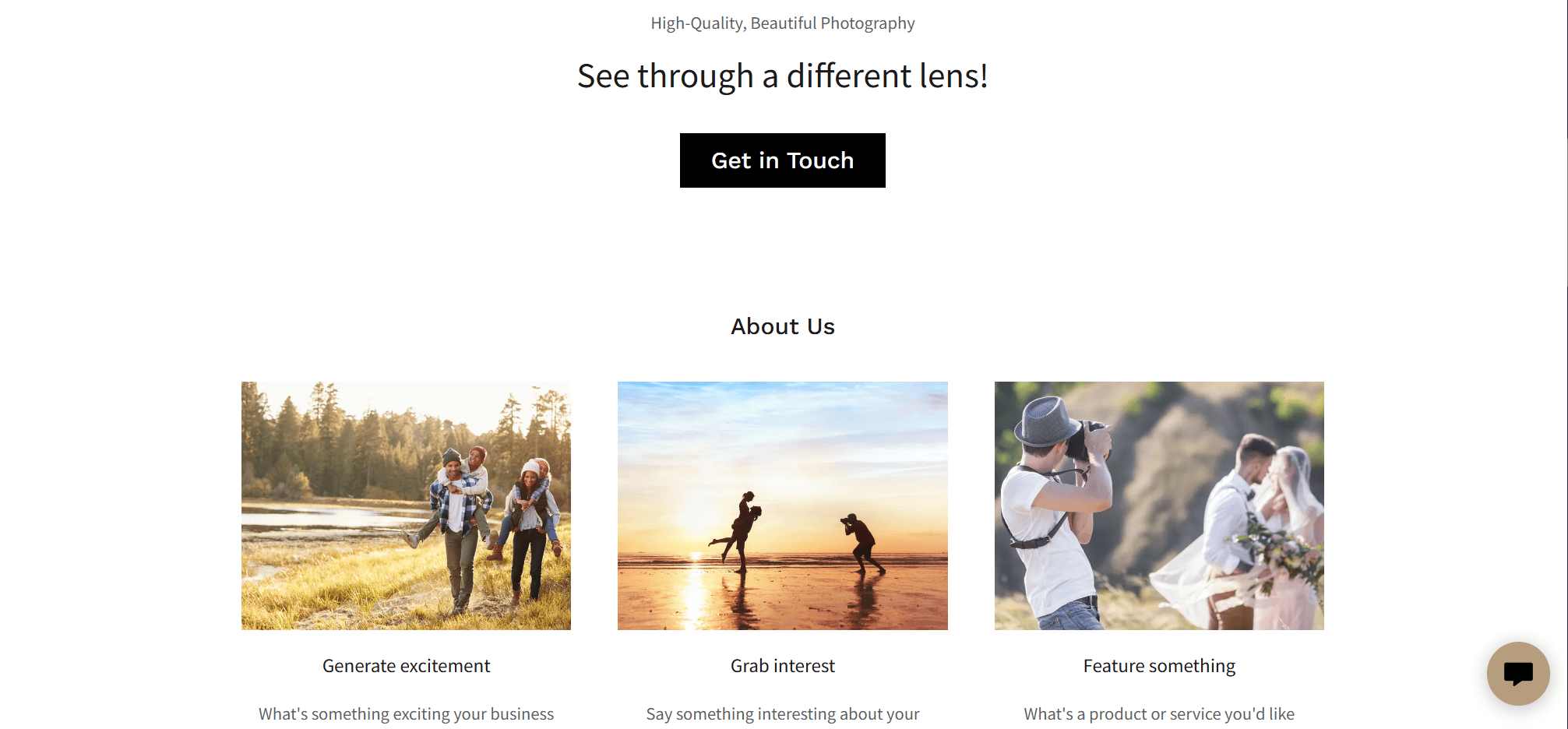 Screenshot of GoDaddy website builder