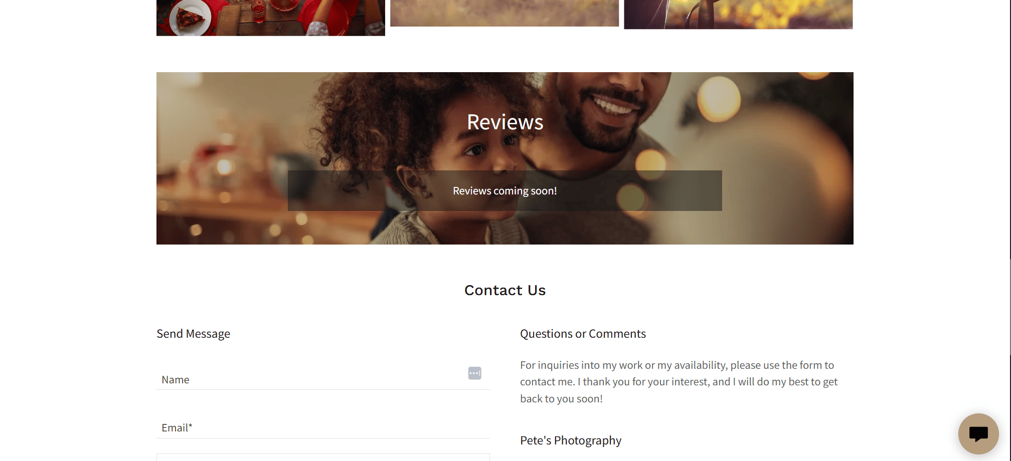 Screenshot of GoDaddy website builder