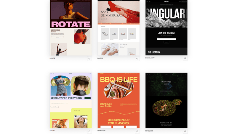 Squarespace website builder templates