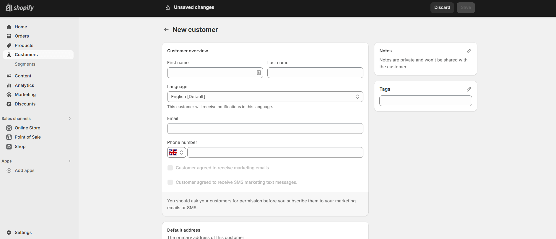 Shopify POS: Adding a Customer