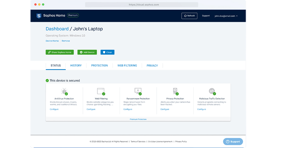 sophos laptop