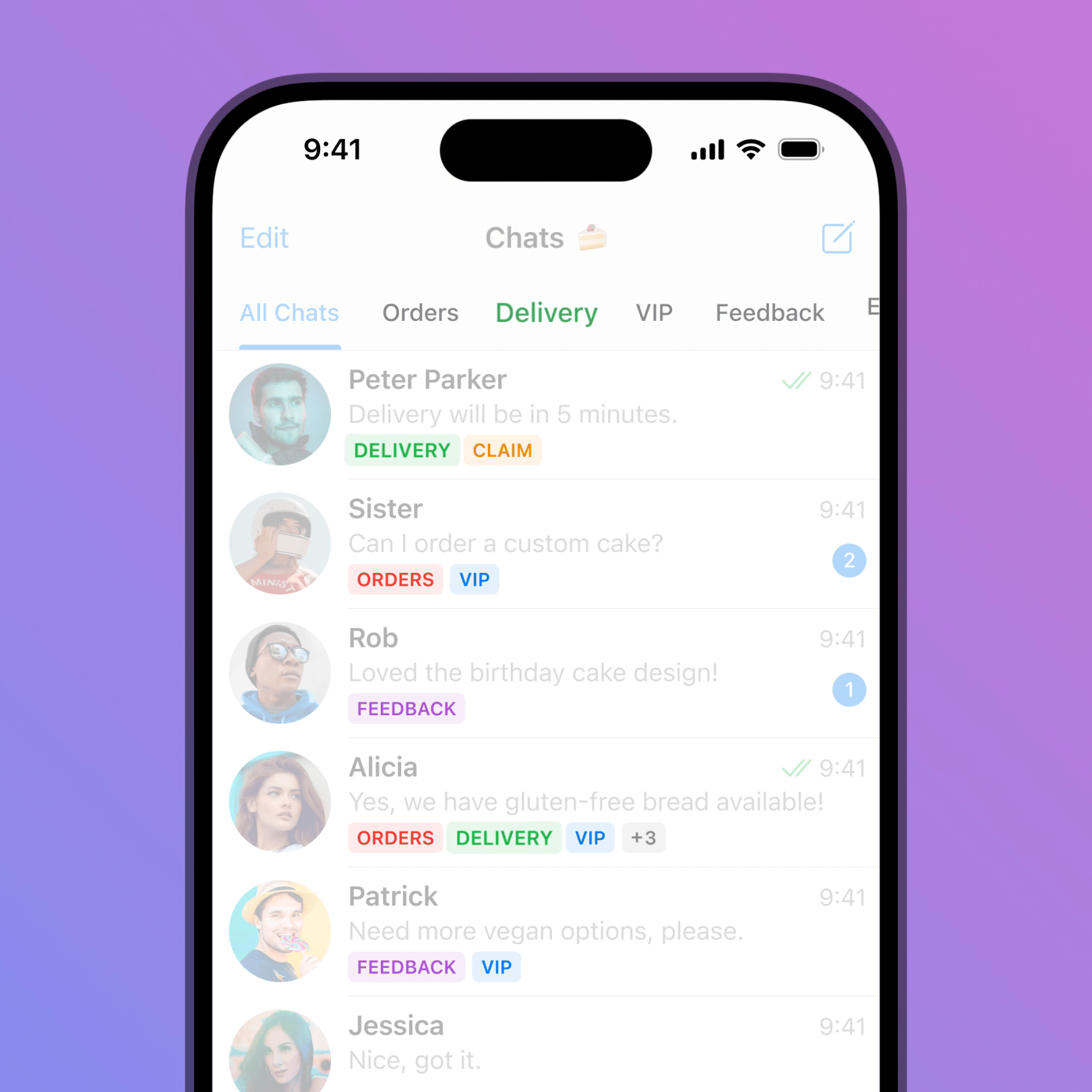 Telegram Business: Tags for Groups