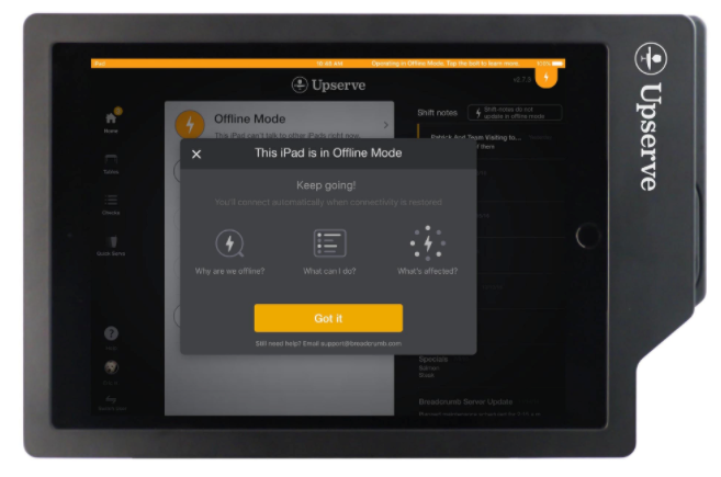 Upserve Offline Mode