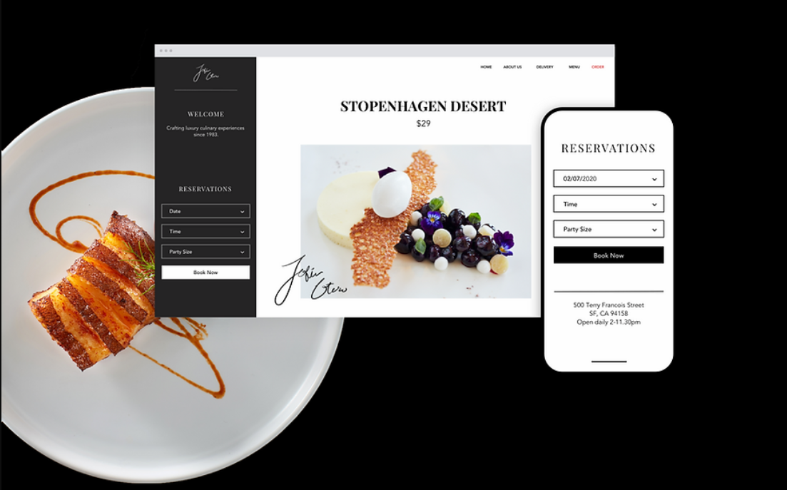 Wix Restaurant website builder