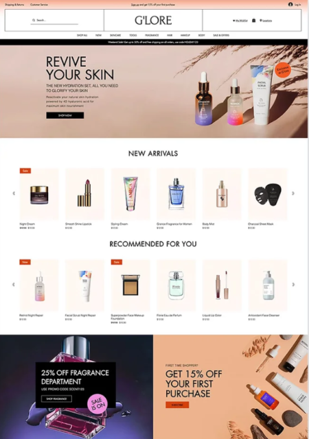 Beauty Supply Store Website Template