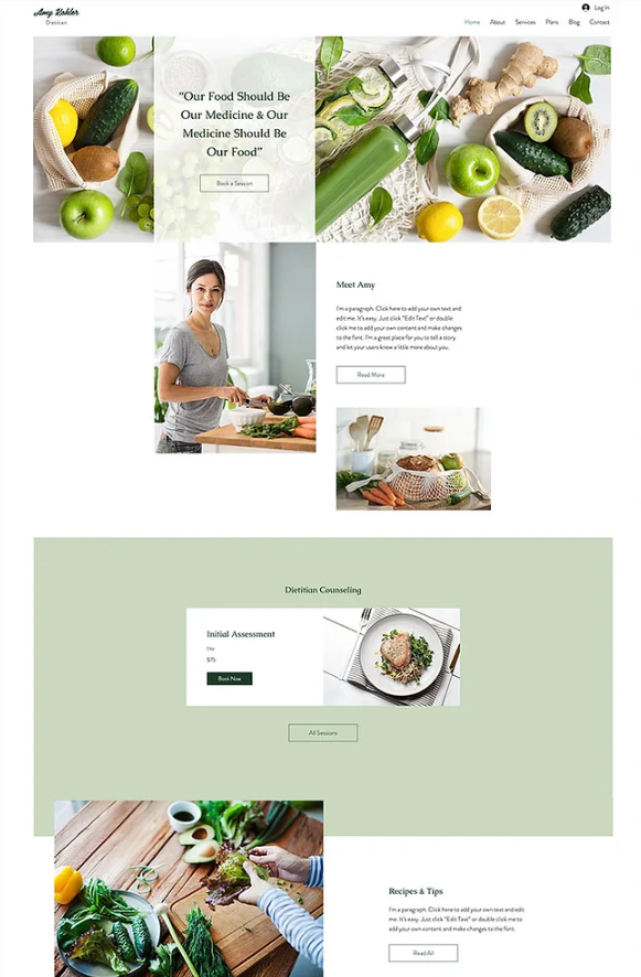 Dietician Website Template