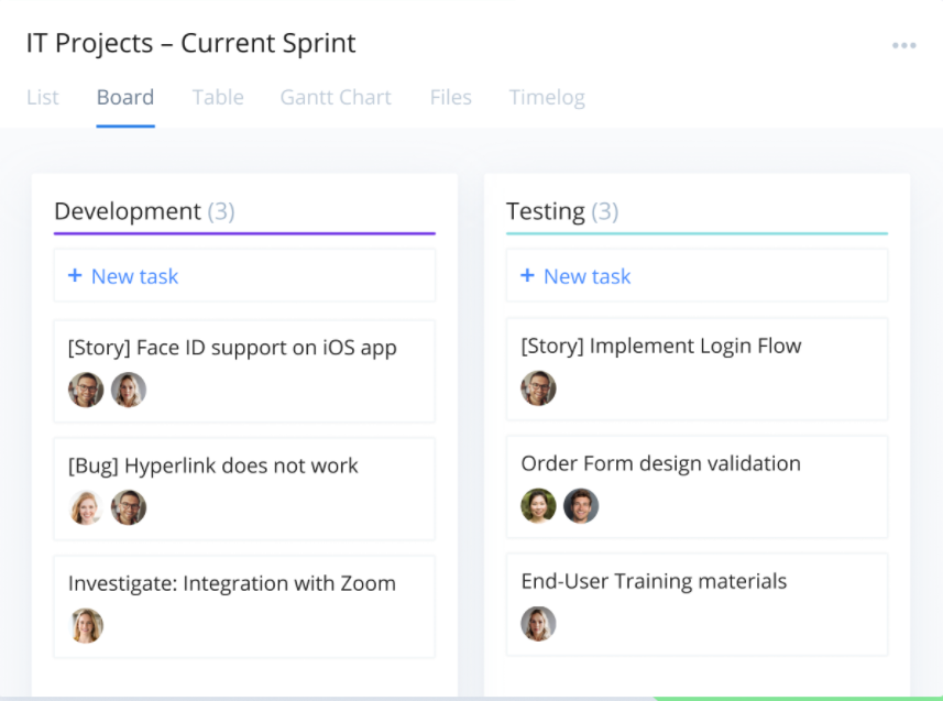 Wrike Scrum Board