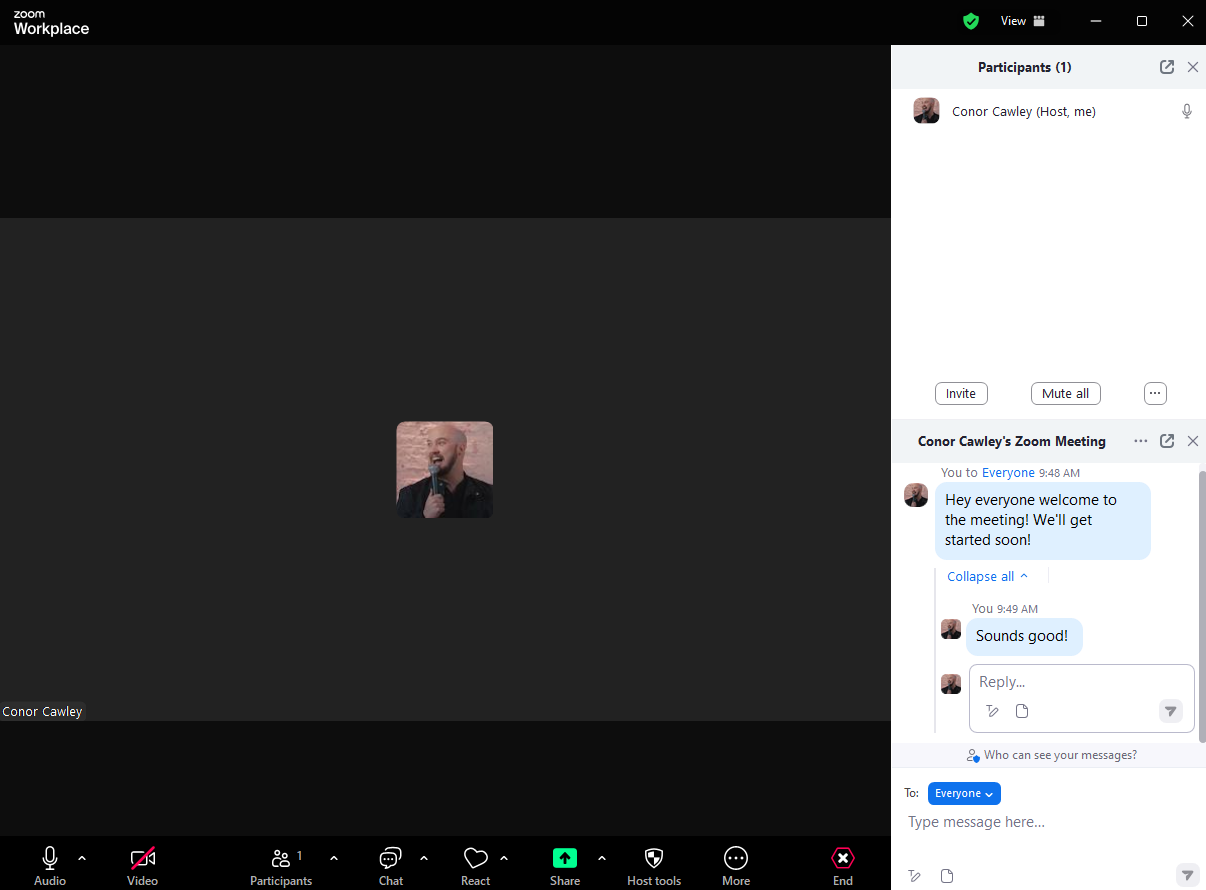 Zoom Video Call interface. Source: Tech.co testing